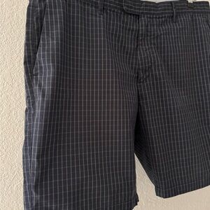 Theory Shorts Plaid Flat Front Pockets Blue & Gray‎ Men Sz 36 Gently Used EUC